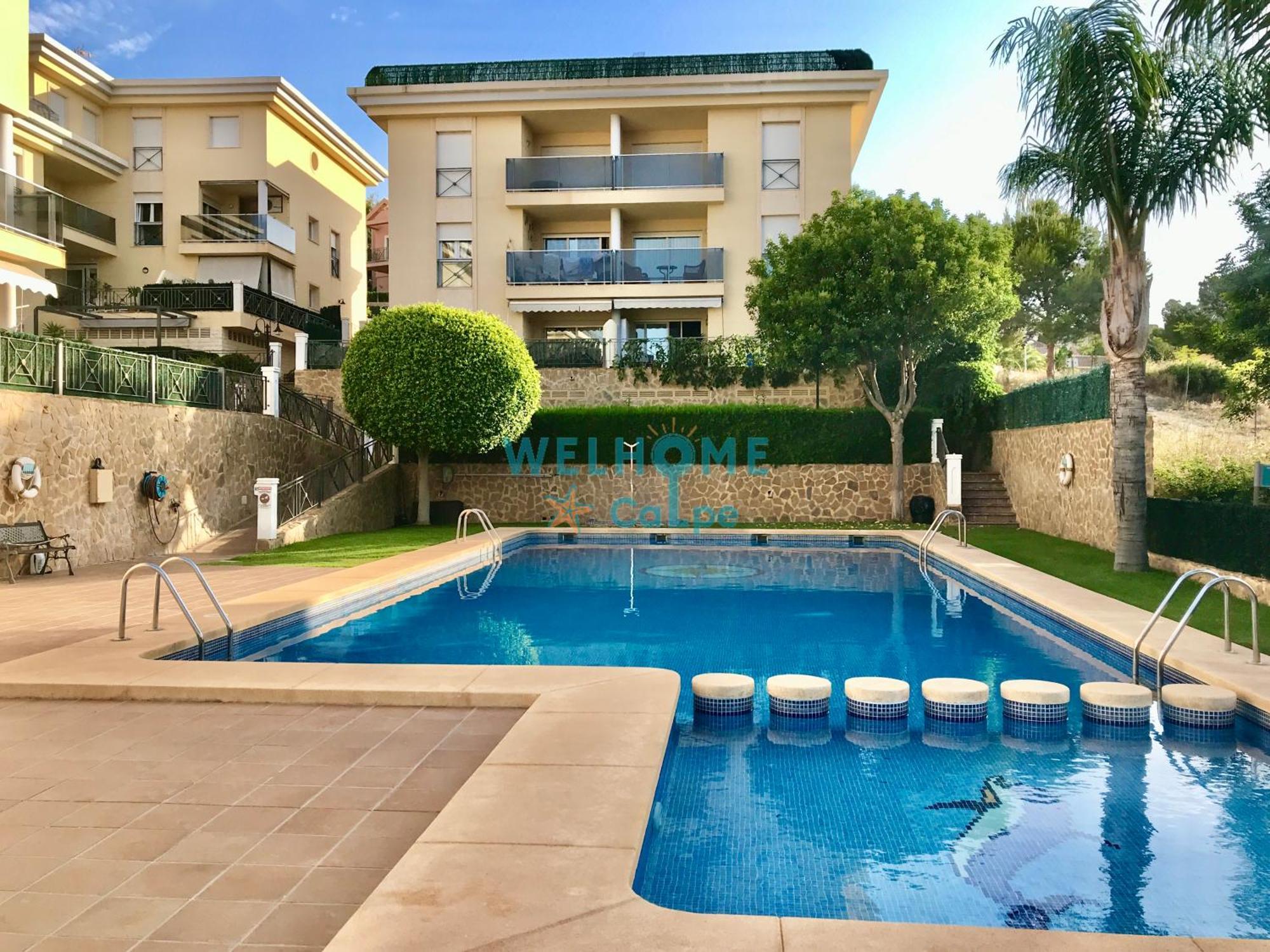 Manzana Bonito Y Comodo Apartamento Con Piscina Calp Exterior foto