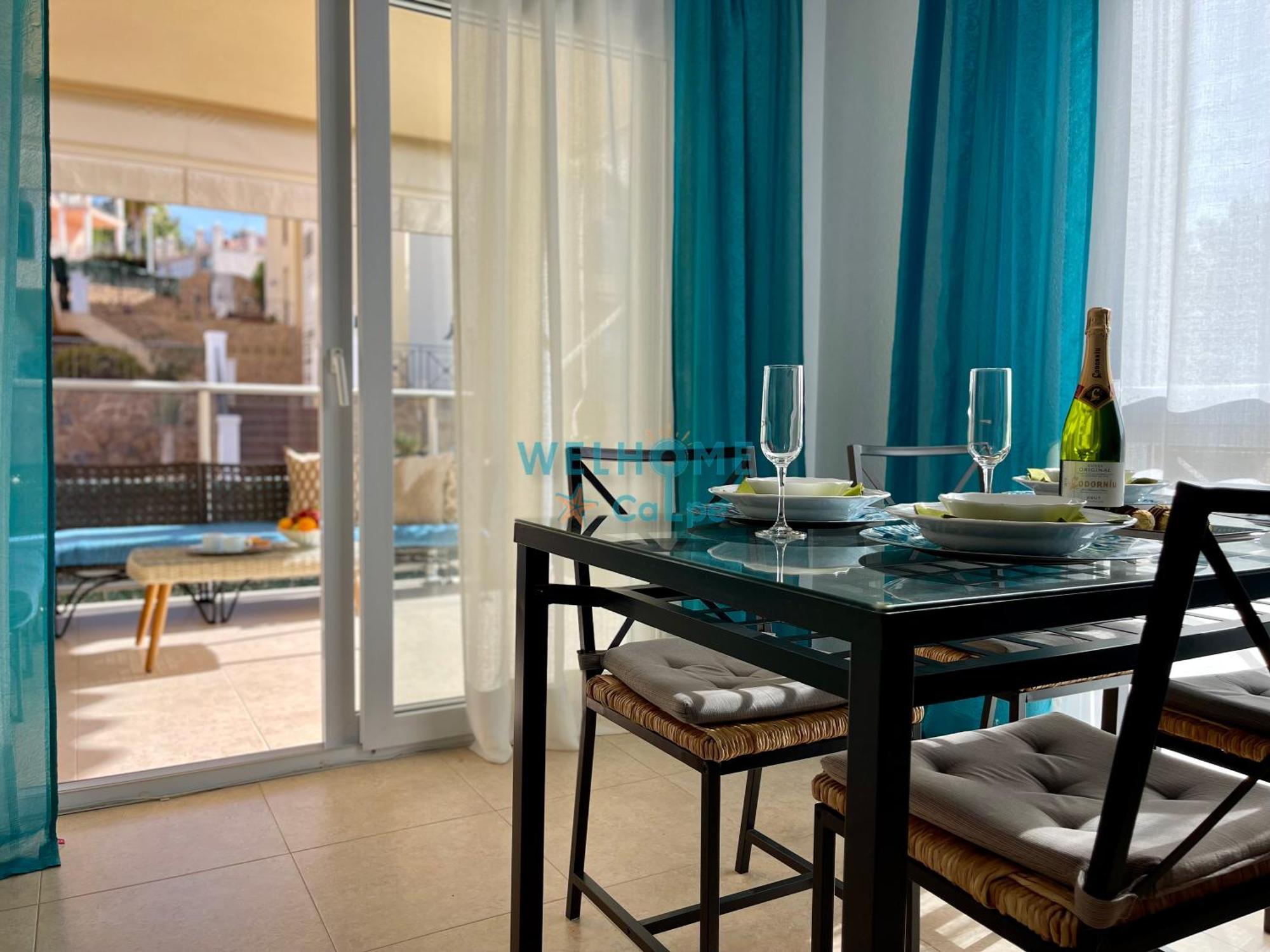 Manzana Bonito Y Comodo Apartamento Con Piscina Calp Exterior foto