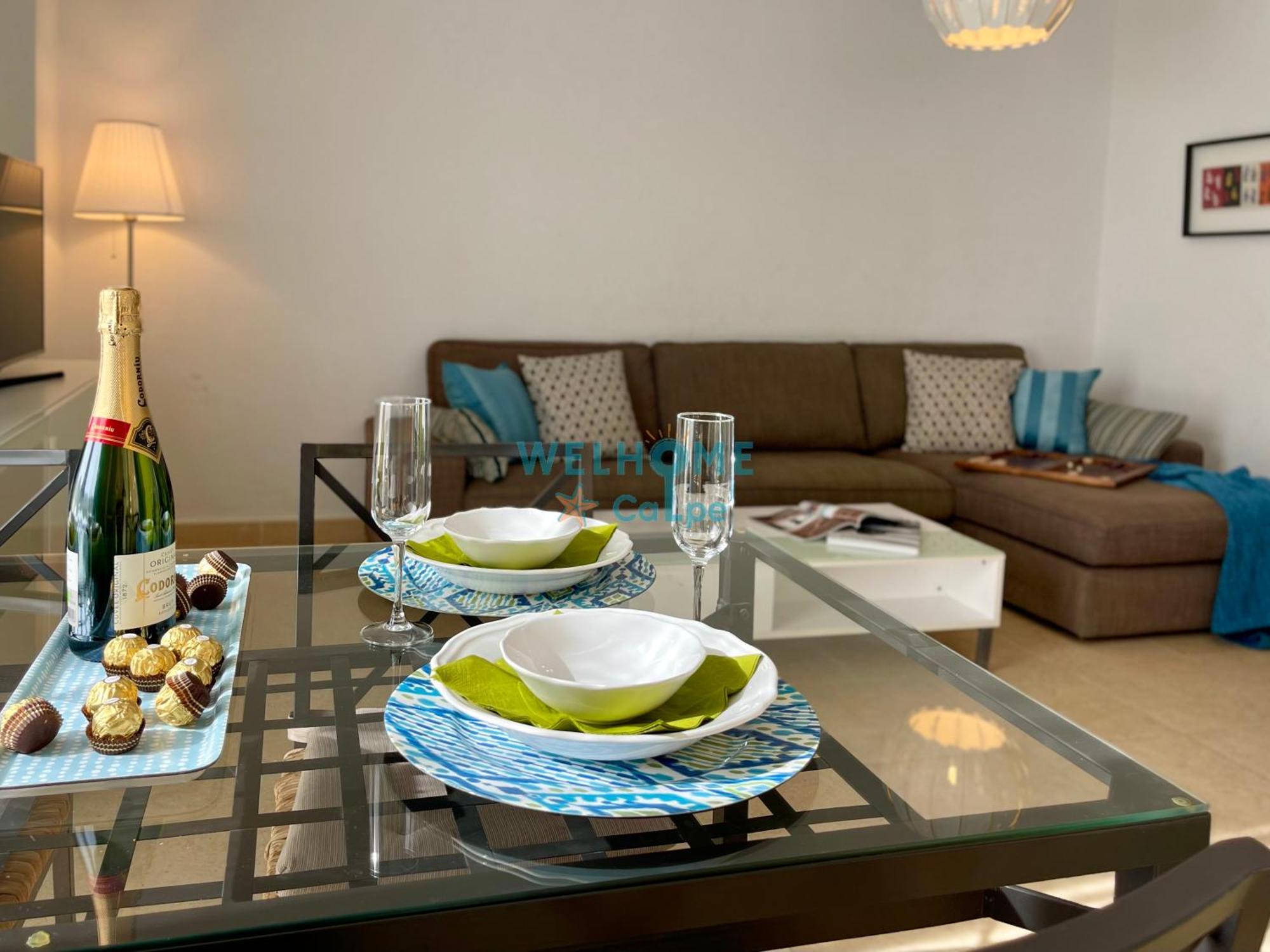 Manzana Bonito Y Comodo Apartamento Con Piscina Calp Exterior foto